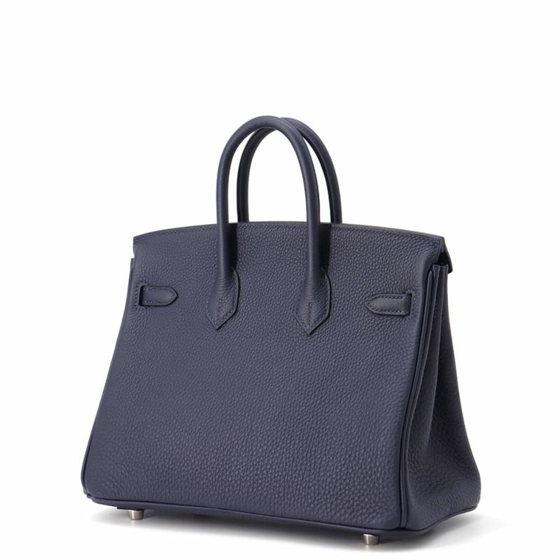 エルメス バーキン25 ブルーニュイ/シルバー金具 トゴ W刻印 HERMES Birkin ハンドバッグ