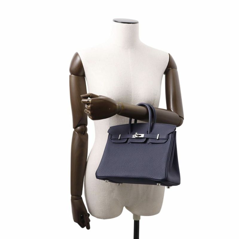 エルメス バーキン25 ブルーニュイ/シルバー金具 トゴ W刻印 HERMES Birkin ハンドバッグ