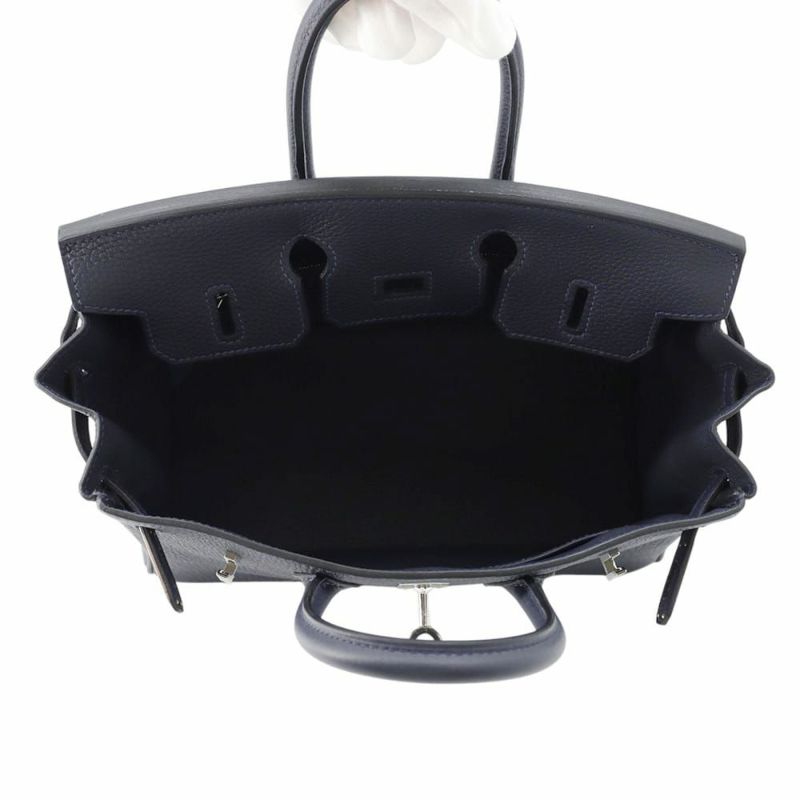 エルメス バーキン25 ブルーニュイ/シルバー金具 トゴ W刻印 HERMES Birkin ハンドバッグ