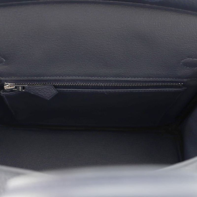 エルメス バーキン25 ブルーニュイ/シルバー金具 トゴ W刻印 HERMES Birkin ハンドバッグ