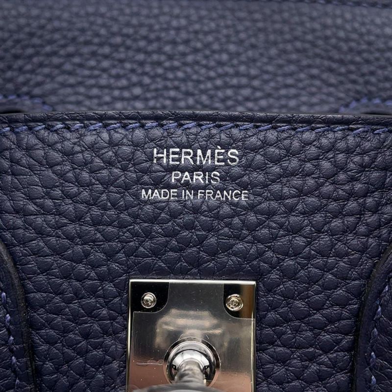 エルメス バーキン25 ブルーニュイ/シルバー金具 トゴ W刻印 HERMES Birkin ハンドバッグ