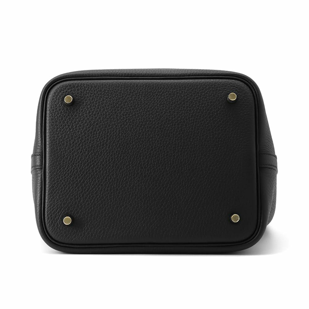 エルメス ハンドバッグ ピコタンロックMM ブラック/ゴールド金具 トリヨンクレマンス K刻印 黒