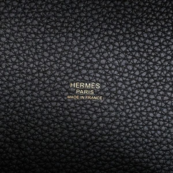 エルメス ハンドバッグ ピコタンロックMM ブラック/ゴールド金具 トリヨンクレマンス K刻印 黒