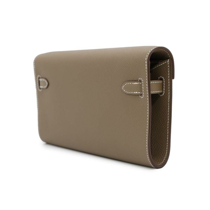 エルメス ケリーウォレット ロング トゥーゴー エトゥープ/ゴールド金具 エプソン K刻印