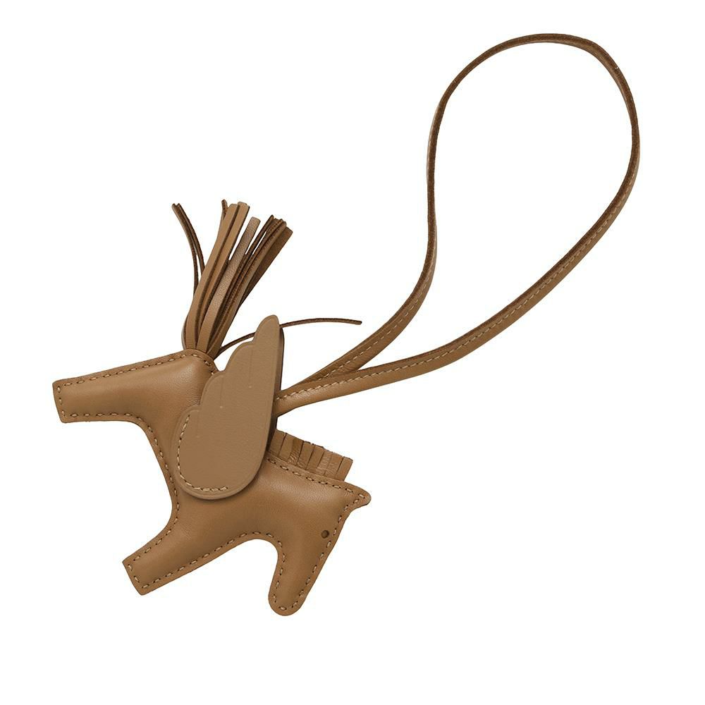 エルメス バッグチャーム ロデオPM ペガサス ゴールド ラムスキン B刻印