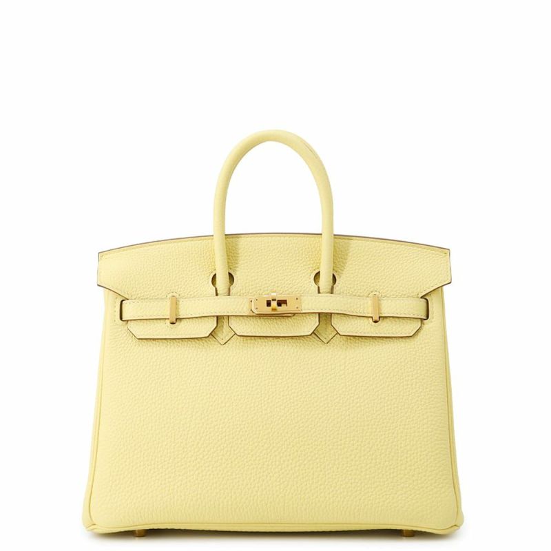 エルメス バーキン25 ジョーヌプッサン/ゴールド金具 トゴ Z刻印 HERMES Birkin ハンドバッグ