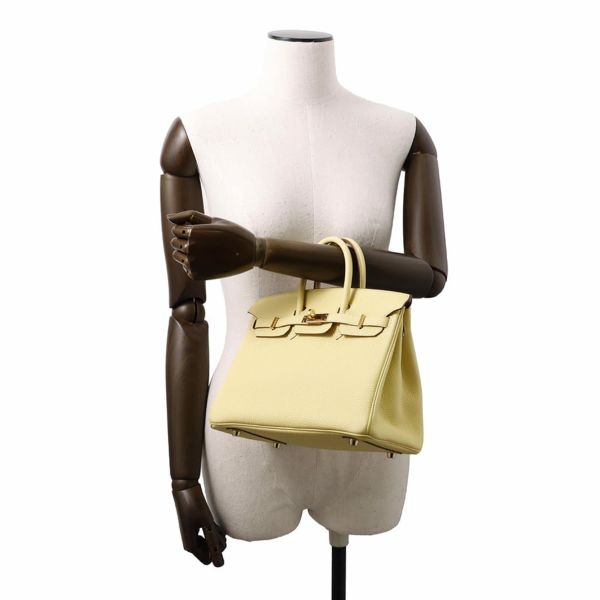 エルメス バーキン25 ジョーヌプッサン/ゴールド金具 トゴ Z刻印 HERMES Birkin ハンドバッグ