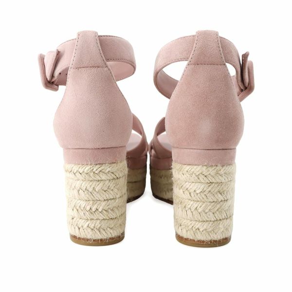 エルメス サンダル エルダ エスパドリーユ レザー ベロア レディースサイズ37 HERMES 靴