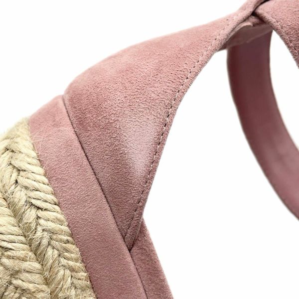 エルメス サンダル エルダ エスパドリーユ レザー ベロア レディースサイズ37 HERMES 靴