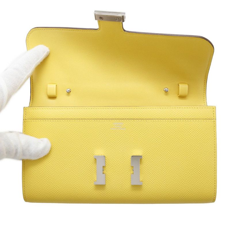 エルメス 長財布 コンスタンス トゥーゴー ロング ジョーヌナプル/シルバー金具 エプソン B刻印 HERMES