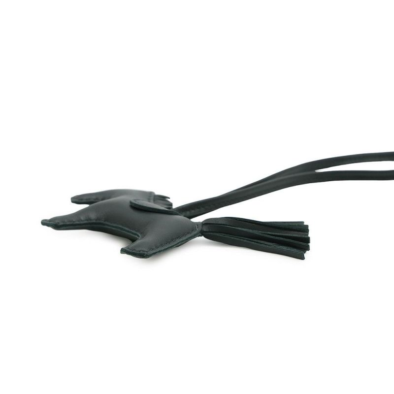 エルメス バッグチャーム ロデオ PM ヴェールシプレ ラムスキン D刻印 HERMES