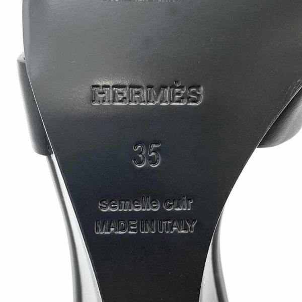 エルメス サンダル レジェンド カーフレザー レディースサイズ35 HERMES 黒