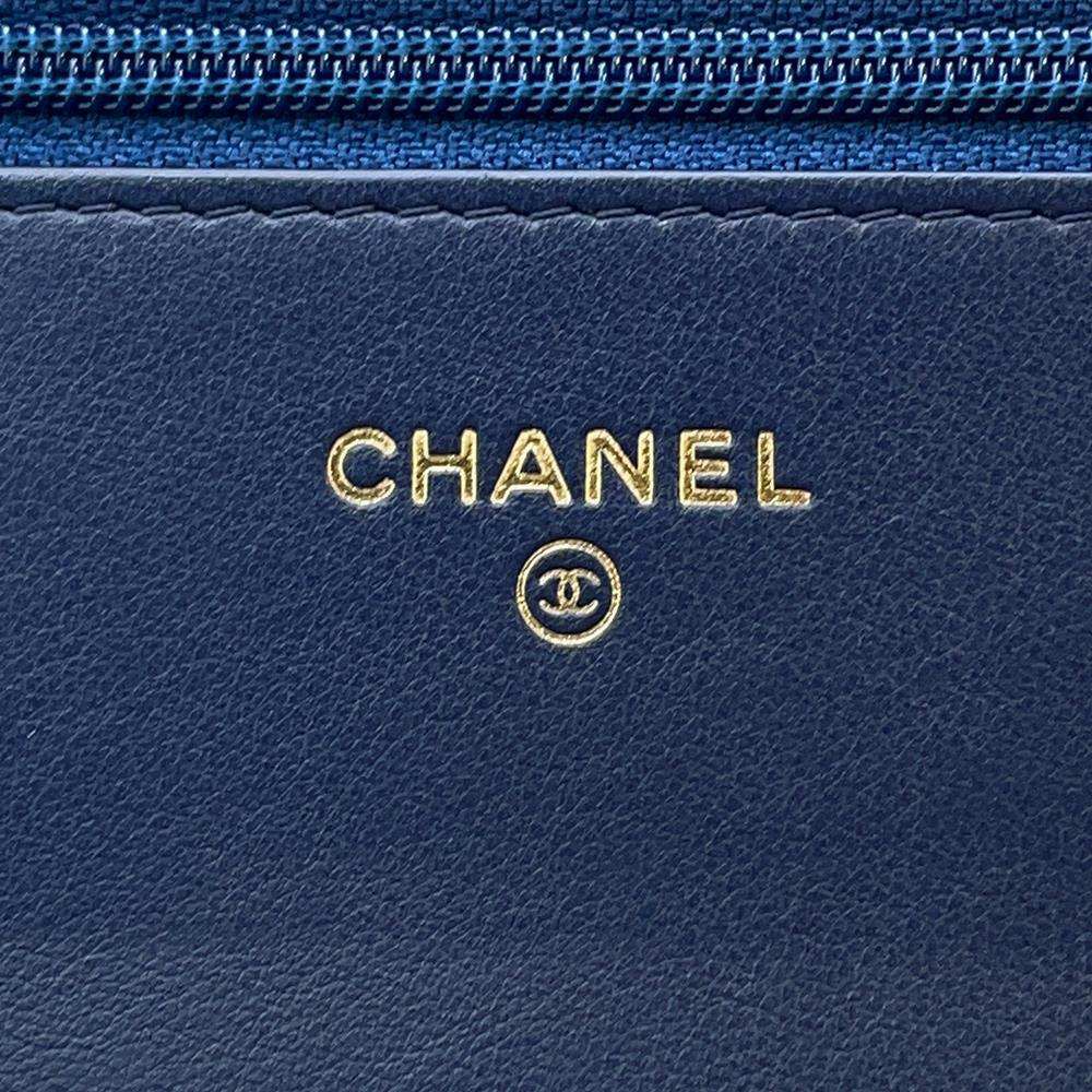 シャネル チェーンウォレット ボーイシャネル マトラッセ ココマーク ラムスキン A80287 CHANEL 財布