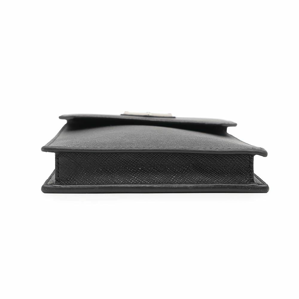 プラダ スマートフォンホルダー サフィアーノレザー 2ZH068 PRADA カードホルダー 黒