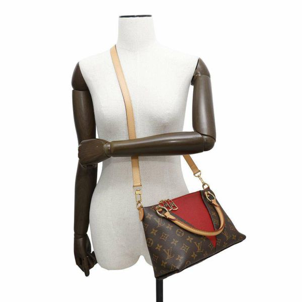 ルイヴィトン ハンドバッグ モノグラム VトートBB M43966 LOUIS VUITTON 2way レッド