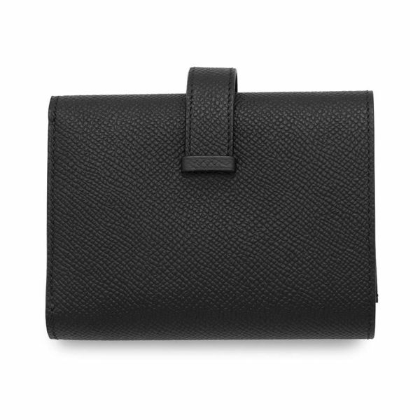 エルメス 三つ折り財布 ベアンコンビネ モノクローム ブラック/ブラック金具 エプソン B刻印 黒