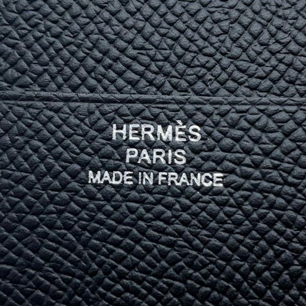 エルメス 三つ折り財布 ベアンコンビネ モノクローム ブラック/ブラック金具 エプソン B刻印 黒