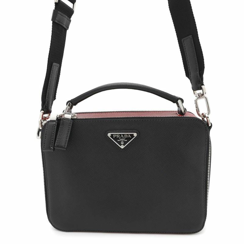 プラダ ハンドバッグ ブリック サフィアーノレザー 2VH069 PRADA 2way 黒