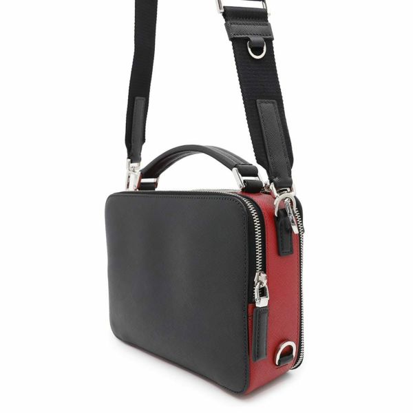 プラダ ハンドバッグ ブリック サフィアーノレザー 2VH069 PRADA 2way 黒