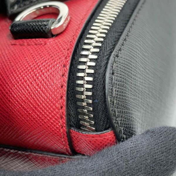 プラダ ハンドバッグ ブリック サフィアーノレザー 2VH069 PRADA 2way 黒