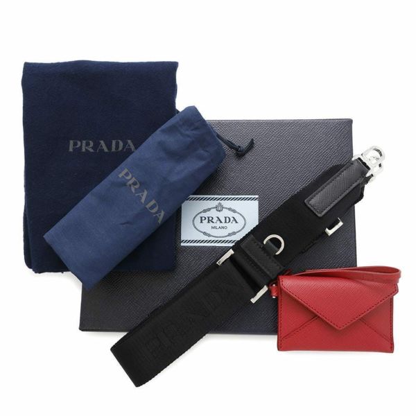 プラダ ハンドバッグ ブリック サフィアーノレザー 2VH069 PRADA 2way 黒