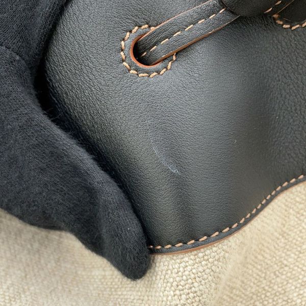 ロエベ ハンドバッグ ハンモック スモール リネン レザー A538Z95X09 LOEWE 2way 黒