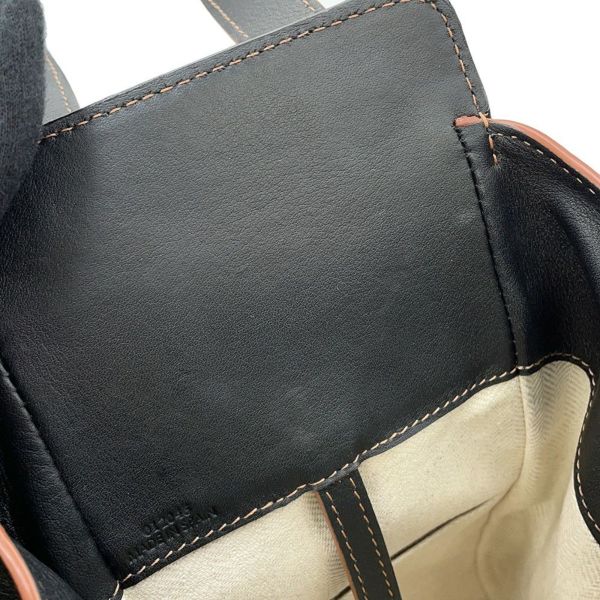 ロエベ ハンドバッグ ハンモック スモール リネン レザー A538Z95X09 LOEWE 2way 黒