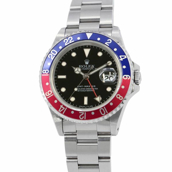 ロレックス GMTマスター W番 16700 ROLEX 腕時計 黒文字盤