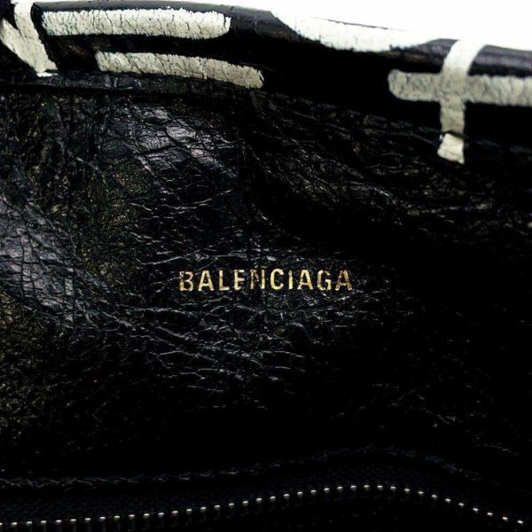 バレンシアガ トートバッグ バルベス ミディアム レザー 671409 BALENCIAGA バッグ 2way 黒 白