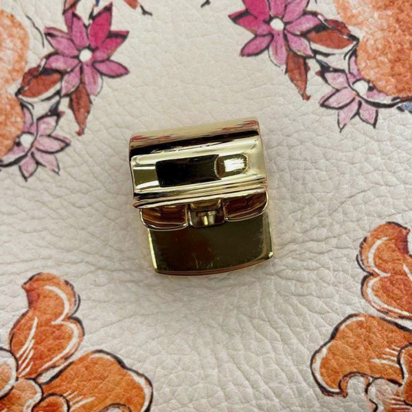 サルヴァトーレ・フェラガモ ハンドバッグ ガンチーニ レザー Ferragamo 2wauyショルダー フラワー 花