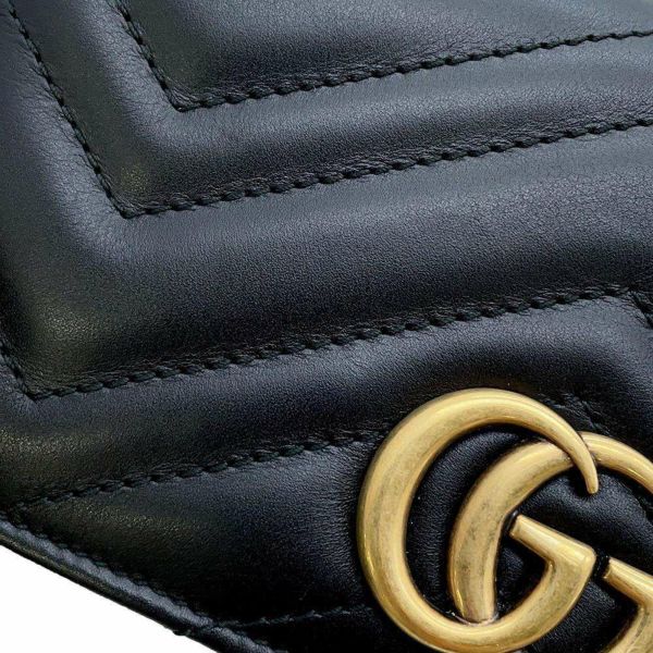 グッチ チェーンショルダーバッグ GGマーモント キルティング ミニ 488426 GUCCI バッグ 黒