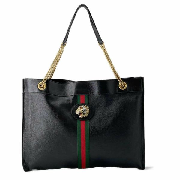 グッチ チェーントートバッグ ラジャ タイガーヘッド シェリーライン 537219 GUCCI バッグ 黒