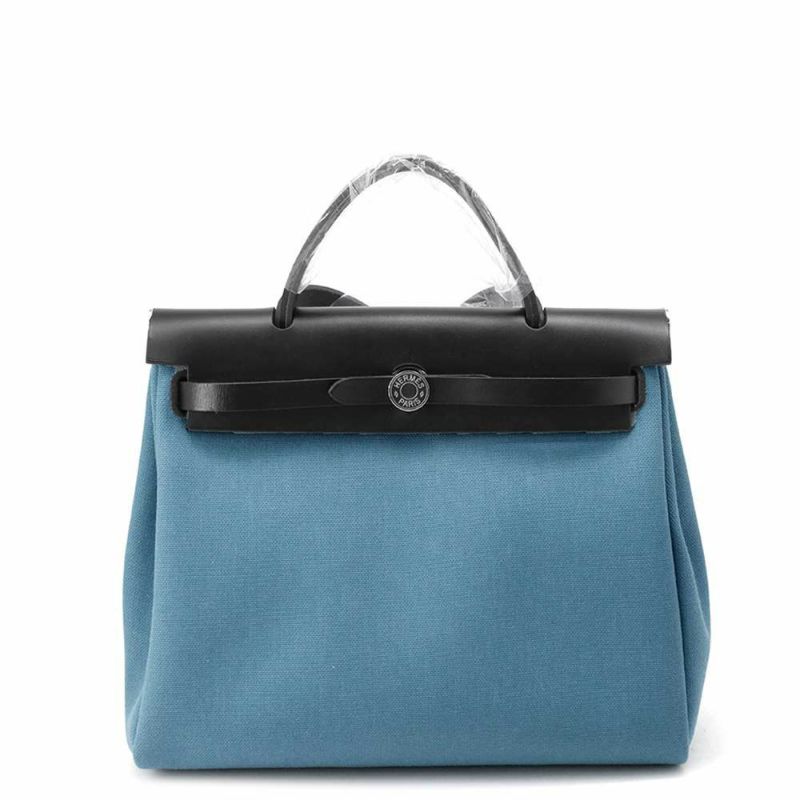 エルメス エールバッグジップPM ブラック/ニューブルージーン/シルバー金具 トワルオフィシエ/ヴァッシュハンター W刻印