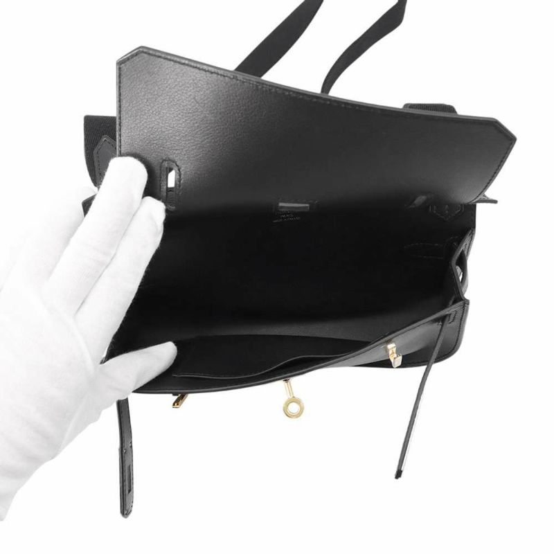 エルメス ジプシエール ミニ ブラック/ゴールド金具 エバーカラー B刻印 HERMES バッグ 黒