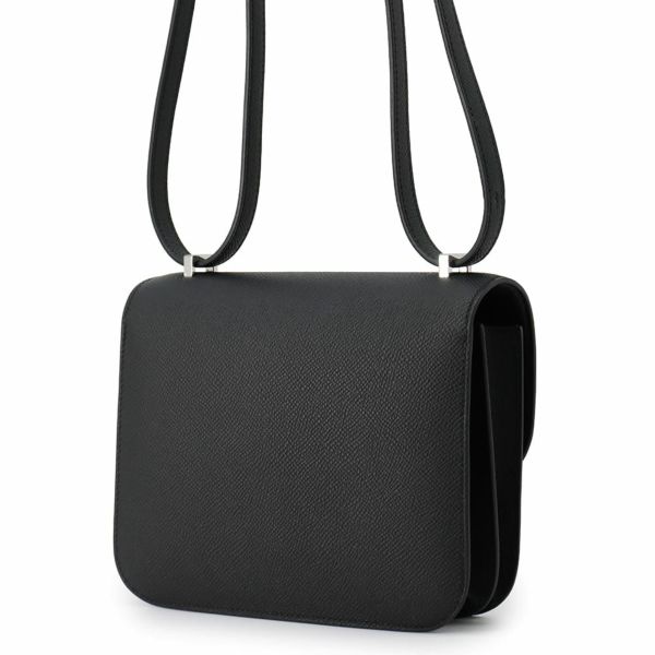 エルメス ミニ コンスタンス3 ミロワール ブラック/シルバー金具 エプソン W刻印 黒