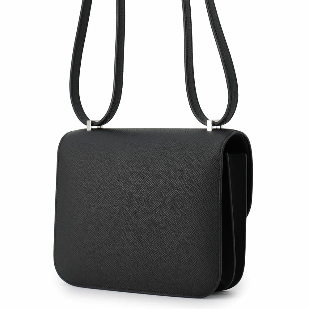 エルメス ミニ コンスタンス3 ミロワール ブラック/シルバー金具 エプソン W刻印 黒