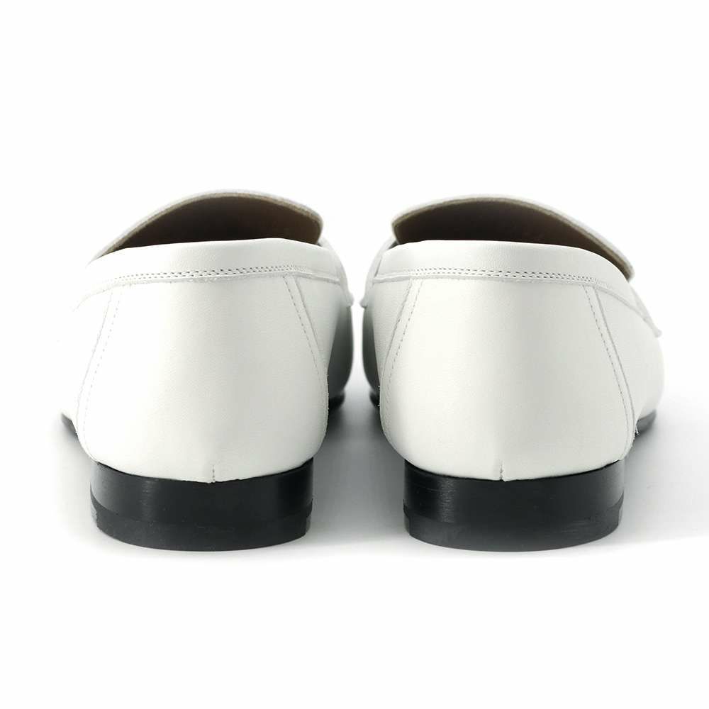 エルメス モカシン ロワイヤル カーフスキン レディースサイズ37 1/2 HERMES 靴 白