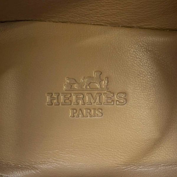 エルメス モカシン ロワイヤル カーフスキン レディースサイズ37 1/2 HERMES 靴 白