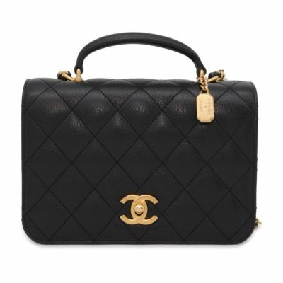 シャネル ショルダーバッグ トップハンドル マトラッセ ココマーク キャビアスキン AS4286 CHANEL 黒 安心保証 |  中古・新品ブランド販売ギャラリーレア公式通販