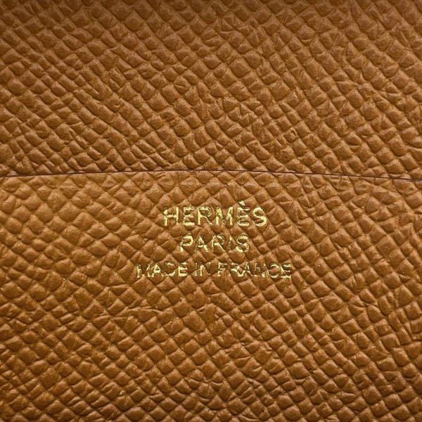 エルメス 長財布 ベアンスフレ ゴールド/ゴールド金具 ヴォーエプソン U刻印 HERMES 財布