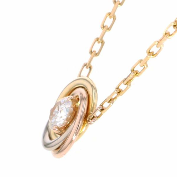 カルティエ ネックレス トリニティ ダイヤモンド 1P 0.18ct K18YG/K18PG/K18WG B7224900 ジュエリー ペンダント