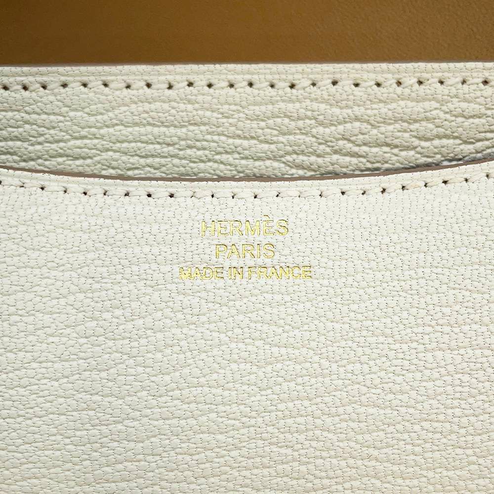 エルメス ミニ コンスタンス3 ミロワール ヴェルソ マッシュルーム/ビスキュイ/ゴールド金具 シェブルミゾル  U刻印