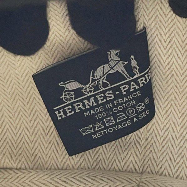 エルメス ポーチ ブリッド・ア・ブラックGM ベージュ/シルバー金具 キャンバス HERMES バッグ 小物入れ