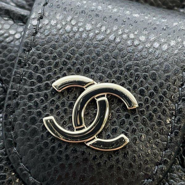 シャネル チェーンショルダーバッグ マトラッセ ココマーク キャビアスキン AP3998 CHANEL 黒