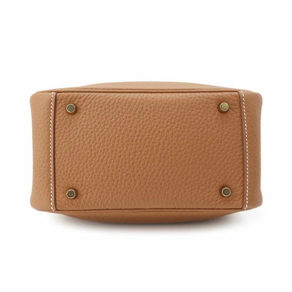 エルメス ハンドバッグ リンディ ミニ ゴールド/ゴールド金具 トリヨンクレマンス K刻印 HERMES 2wayショルダー