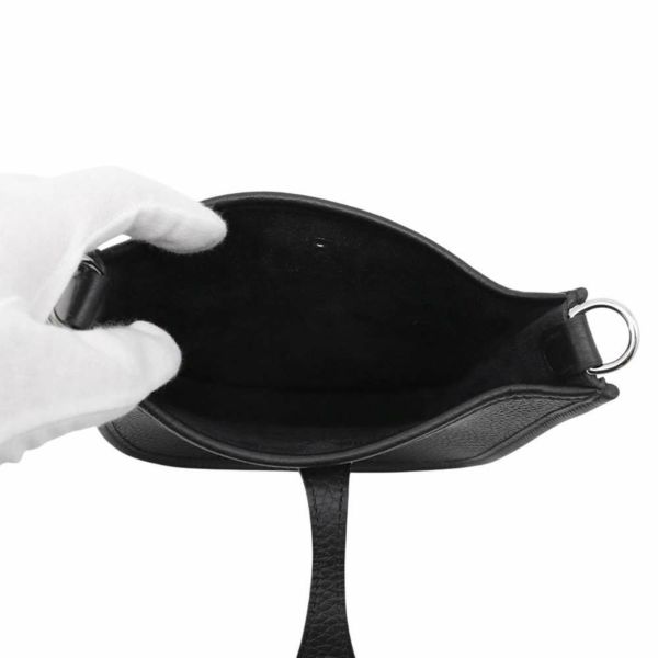 エルメス エブリンTPM アマゾンサングル コルダージュ ブラック/グリミスティ/シルバー金具 トリヨンクレマンス K刻印 黒