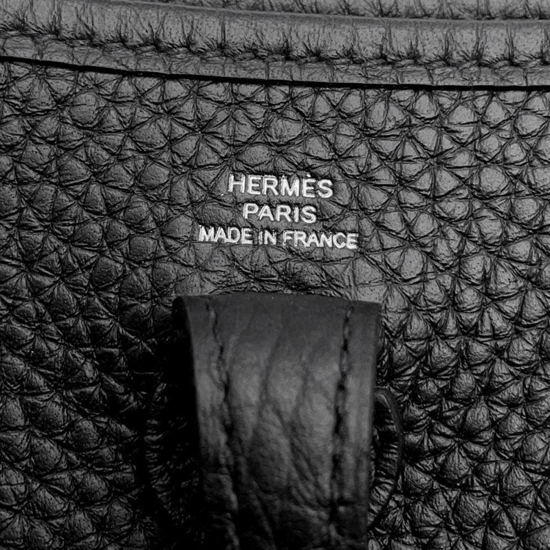 エルメス エブリンTPM アマゾンサングル コルダージュ ブラック/グリミスティ/シルバー金具 トリヨンクレマンス K刻印 黒