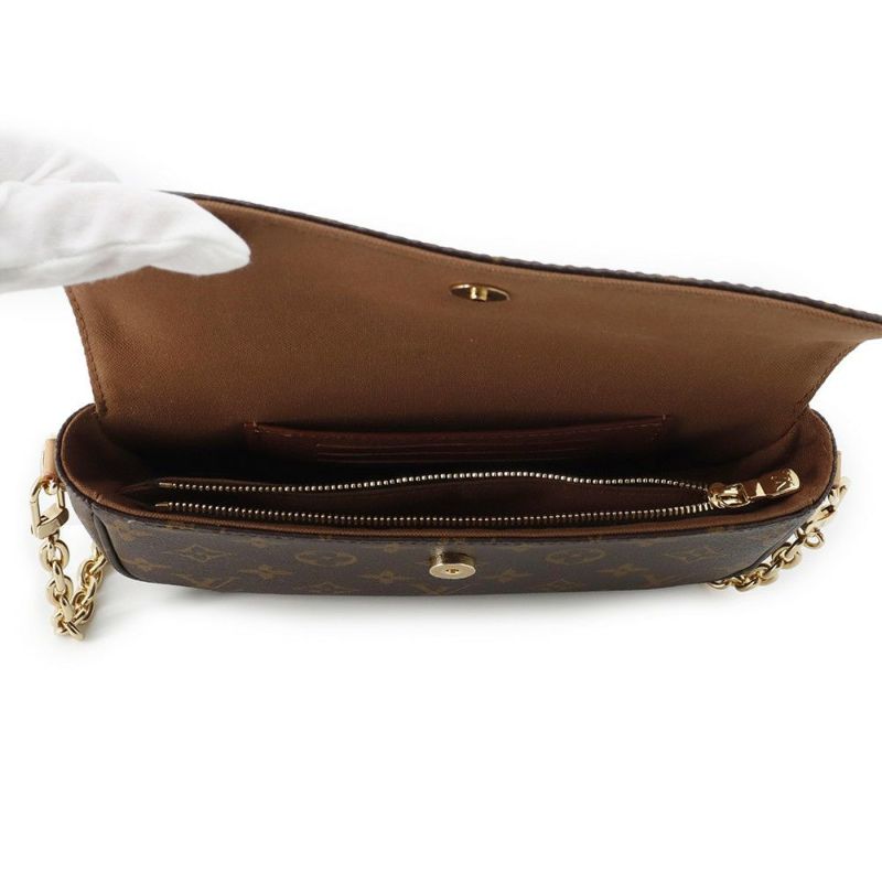 ルイヴィトン ショルダーバッグ モノグラム ウォレット オン チェーン・アイビー M81911 ブラウン