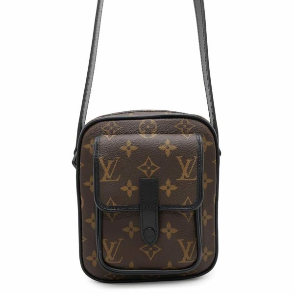 ルイヴィトン ショルダーバッグ モノグラム・マカサー クリストファー・ウエアラブル ウォレット M69404 LOUIS VUITTON 黒 ブラック