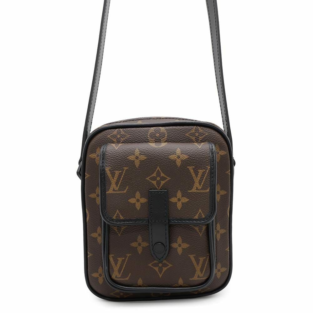 ルイヴィトン ショルダーバッグ モノグラム・マカサー クリストファー・ウエアラブル ウォレット M69404 LOUIS VUITTON 黒 ブラック